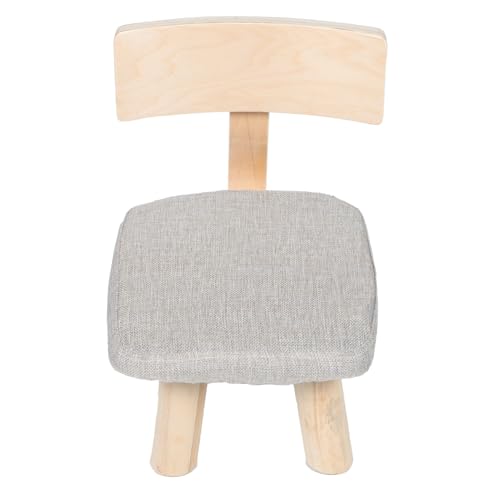 VALICLUD Kinderhocker mit Rückenlehne aus Massivem Holz rutschfest und Kippsicher Stabiler Sitz für Kleinkinder und Junge Mädchen Teilig für Kinderzimmer und Familiengebrauch von VALICLUD