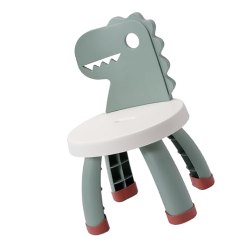 VALICLUD Kinderstuhl mit Dinosaurier rückenlehne Rutschfester Robuster Lernstuhl aus PP und PVC für Leichte Sitzgelegenheit mit Ergonomischem Rückenschutz für Kindergarten und Zuhause von VALICLUD