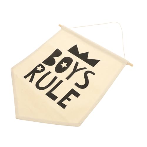 VALICLUD Kinderzimmer Baumwoll Canvas Wandbanner mit Alphabet Pädagogische Wimpelkette Waschbar Langlebig Dekorativ für Zuhause Schule Kindergarten Jungenzimmer Wanddeko von VALICLUD