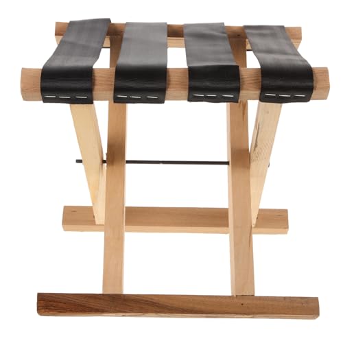 VALICLUD Klapphocker aus Stabilem Holz Tragbarer Faltbarer Campingstuhl Leichter Angelhocker Kompakter Outdoor faltstuhl für Angeln Wandern Reisen Garten und Strand Höhe von VALICLUD