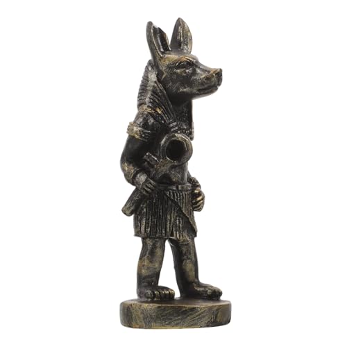 VALICLUD Kleine Anubis Statue Ägyptischer Gott Dekofigur Desktop Ornament für Wohnzimmer Büro und Restaurant mit Kreativem Ägyptischem Stil VALICLUD Kleine Anubis Statue Ägyptischer Gott Dekofigur Desktop Ornament für Wohnzimmer Büro und Restaurant mit Kreativem Ägyptischem Stil von VALICLUD