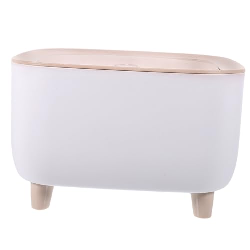 VALICLUD Kleiner Desktop Mülleimer mit Deckel Weißer Kompakter Abfallbehälter aus Multifunktionaler Tischmülleimer für Büro Bad Küche Platzsparender Home Trash Holder VALICLUD Kleiner Desktop Mülleimer mit Deckel Weißer Kompakter Abfallbehälter aus Multifunktionaler Tischmülleimer für Büro Bad Küche Platzsparender Home Trash Holder von VALICLUD