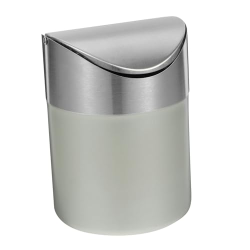 VALICLUD Kleiner Edelstahl Desktop Mülleimer mit Deckel Geruchsdicht Kompakt für Büro Küche und Auto Langlebig und Modern Praktischer Tischmülleimer in Champagnerfarbe VALICLUD Kleiner Edelstahl Desktop Mülleimer mit Deckel Geruchsdicht Kompakt für Büro Küche und Auto Langlebig und Modern Praktischer Tischmülleimer in Champagnerfarbe von VALICLUD