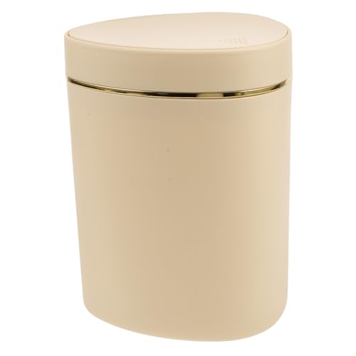 VALICLUD Kleiner Kunststoff Mülleimer mit Deckel Kompakt und Robust Tragbarer Mini Abfalleimer für Schreibtisch und Tisch Platzsparender Desktop Wastebasket für Büro und Zuhause Stilvolles von VALICLUD