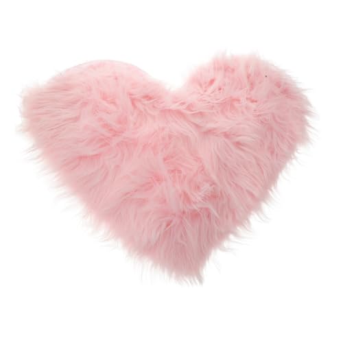 VALICLUD Kleiner Rosa Teppich Rosa Pelziger Teppich Fell Fuzzy Pink Flauschiger Herz Aus Kunstpelz Plüsch- von VALICLUD