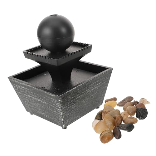 VALICLUD Kleiner Tischbrunnen ohne Batterie Dekorativer Wasserfall Zierbrunnen für Wohnzimmer und Büro Leiser Fluss Feng Shui Fengshui Feng Shui Tischdekoration von VALICLUD