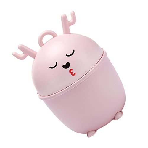 VALICLUD Kleiner Tischmülleimer mit Deckel aus Hochwertigem PP Kompakter Desktop abfallbehälter für Schlafzimmer Büro und Wohnzimmer Stabiler Stand Geruchsneutral Multifunktionaler von VALICLUD