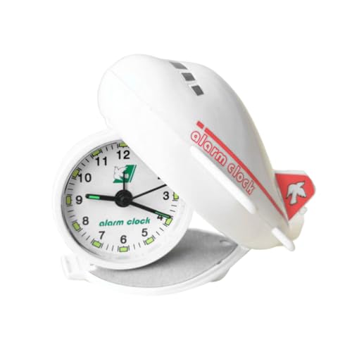 VALICLUD Kreativer Faltbarer Flugzeug Wecker Kompakt Leise Roter Bedside Alarm Clock als Timer und Dekorative Tischuhr für Schlafzimmer und Wohnzimmer von VALICLUD