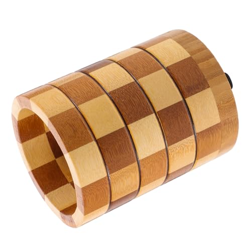 VALICLUD Kreativer Holz Besteckhalter mit Karomuster Multifunktionaler Küchen Utensilien Organizer für Löffel Messer Essstäbchen und Stifte Praktischer Küchenaufbewahrungsbehälter für von VALICLUD