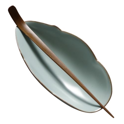 VALICLUD Kreativer Teelöffel aus Porzellan in Cyan Kompakt und Vielseitig für Tee Kaffee Gewürze für Zuhause Büro Teestube und Restaurant Traditionelles Design für Teezeremonie von VALICLUD