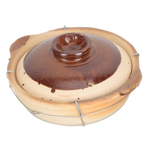 VALICLUD Küchen Tontopf mit Griff Casserole für Schmackhaftes Kochen von Reis Eintöpfen und Suppen für Herdplatten Traditioneller Sandkeramik Topf mit Dampfauslass VALICLUD Küchen Tontopf mit Griff Casserole für Schmackhaftes Kochen von Reis Eintöpfen und Suppen für Herdplatten Traditioneller Sandkeramik Topf mit Dampfauslass von VALICLUD