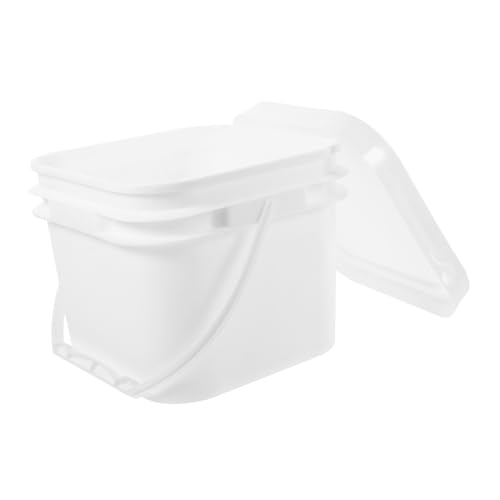 VALICLUD Kunststoffeimer mit Griffdeckel Lebensmittelecht 2,5 Liter Wiederverwendbarer Farbeimer für Maler Aufbewahrung von Flüssigkeiten und Pigmenten von VALICLUD