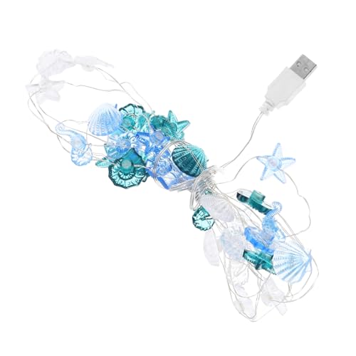 VALICLUD LED USB Lichterkette mit Meeresmotiv Seestern und Muschel Dekorative Indoor lichterkette für Wohnzimmer Schlafzimmer Festivalbeleuchtung von VALICLUD