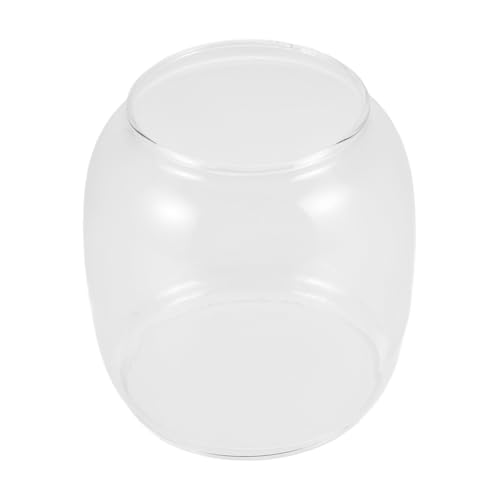 VALICLUD Lampenschirm Ersatz Rundes Globe Design Hitzebeständig Einfach zu Reinigen Hurricane Lamp Ersatzglas für Petroleumlampe Vintage Outdoor Zubehör von VALICLUD