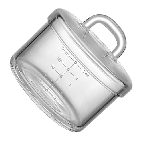 VALICLUD Lebensmittelechte Glas Dampf Schüssel mit Deckel Hitzebeständig Vielseitig für Babynahrung Pudding Joghurt Dampf Eier für Küche Büro Camping Teilig Transparent von VALICLUD