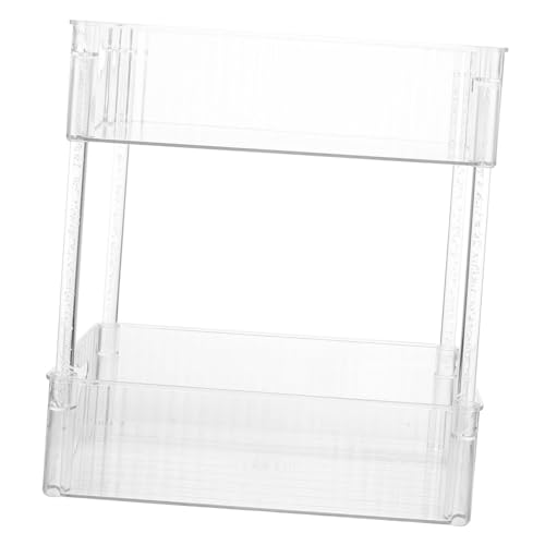 VALICLUD Leichter Transparenter Zweistöckiger Kosmetik Organizer aus Stabilem Material Großer Stauraum Praktischer Makeup Halter für Badezimmer und Schminktisch Ordnet Lippenstifte und VALICLUD Leichter Transparenter Zweistöckiger Kosmetik Organizer aus Stabilem Material Großer Stauraum Praktischer Makeup Halter für Badezimmer und Schminktisch Ordnet Lippenstifte und von VALICLUD