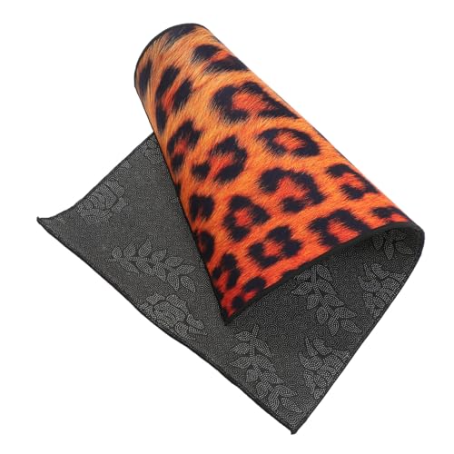 VALICLUD Leopard Muster Rutsch Bodenmatte Tierfell Optik Weicher Bodenschutz für Wohnzimmer Badezimmer Dekorative Saugfähige Komfortable Fußmatte von VALICLUD