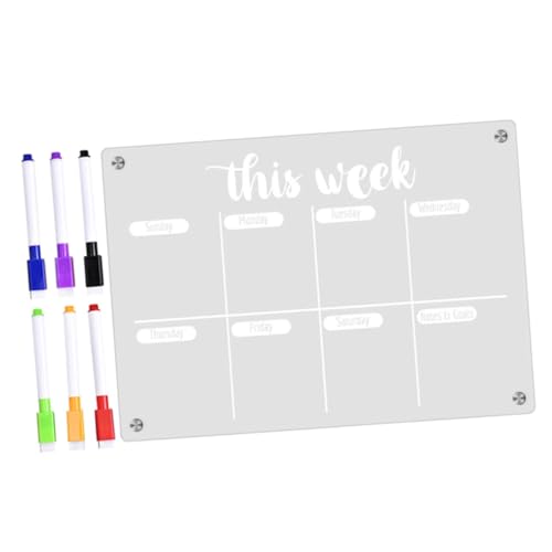 VALICLUD Magnetische Kleine Trockene Notiztafel für Kühlschrank Abwischbare Haushaltsplaner magnettafel Wiederverwendbare Acryl memo tafel für Tägliche Organisation zu Hause und Büro VALICLUD Magnetische Kleine Trockene Notiztafel für Kühlschrank Abwischbare Haushaltsplaner magnettafel Wiederverwendbare Acryl memo tafel für Tägliche Organisation zu Hause und Büro von VALICLUD