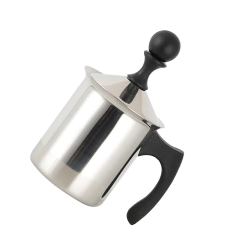 VALICLUD Manueller Milchaufschäumer Edelstahl Handpumpe mit Doppeltem Filtersieb Rost Milchfrother für Cappuccino Latte Heiße Zuhause Bar VALICLUD Manueller Milchaufschäumer Edelstahl Handpumpe mit Doppeltem Filtersieb Rost Milchfrother für Cappuccino Latte Heiße Zuhause Bar von VALICLUD