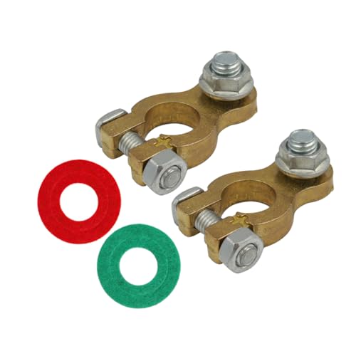 VALICLUD Messing Autobatterie Klemmen Schnellverschluss Batterieanschluss Stecker mit Dichtung für Auto Schiff Rv Top Post Batterien Langlebig und Leitfähig VALICLUD Messing Autobatterie Klemmen Schnellverschluss Batterieanschluss Stecker mit Dichtung für Auto Schiff Rv Top Post Batterien Langlebig und Leitfähig von VALICLUD