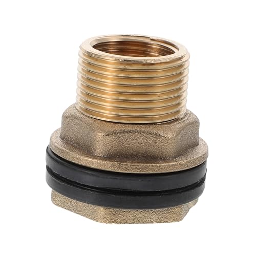 VALICLUD Messing Durchführungsfitting mit Dichtung Gewinde Schlauchverbinder Gartenschlauch Anschluss Regentonnendurchführung Robust und Dicht von VALICLUD