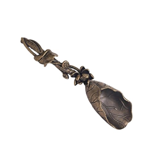 VALICLUD Messing Teelöffel Lotus form Teeschaufel Dekoratives Teezubehör für Büro und Zuhause Kleine Langlebige Kaffeeschaufel Multifunktional für Tee Gewürze Milchpulver Leicht zu VALICLUD Messing Teelöffel Lotus form Teeschaufel Dekoratives Teezubehör für Büro und Zuhause Kleine Langlebige Kaffeeschaufel Multifunktional für Tee Gewürze Milchpulver Leicht zu von VALICLUD