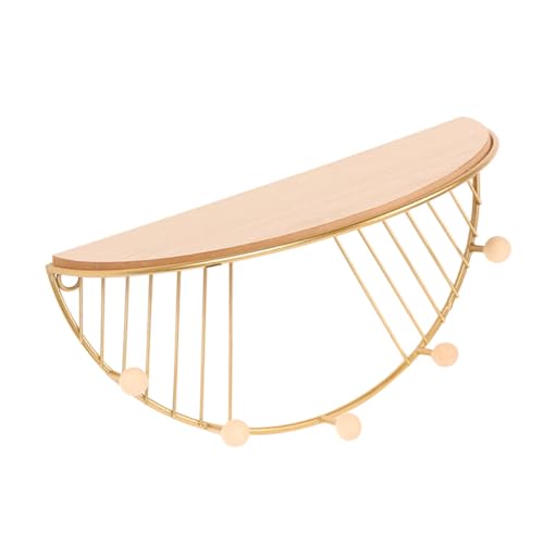 VALICLUD Metall Wandhaken Halbrund Großer Aufbewahrungskorb Wanddekoration Schlüsselhalter Multifunktional für Schlafzimmer Küche Büro Wohnzimmer von VALICLUD