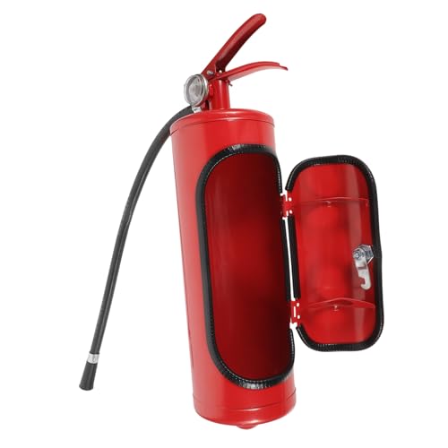VALICLUD Metall Weinbox Feuerlöscher Design Stabile Aufbewahrung Kompakte für Flasche und Gläser Kreatives für Feuerwehrmänner und Whisky Liebhaber Edle Weinverpackung von VALICLUD