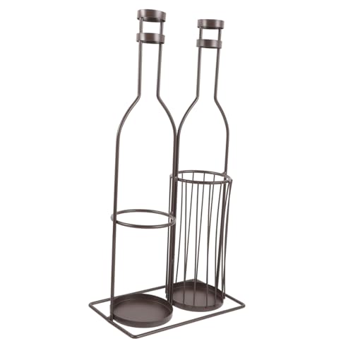 VALICLUD Metall Weinregal Fächer Weinflaschenhalter Rotwein Flaschenständer Weinflaschenständer Multifunktional für Flaschenaufbewahrung und Korkensammlung Wohnzimmer Küche von VALICLUD