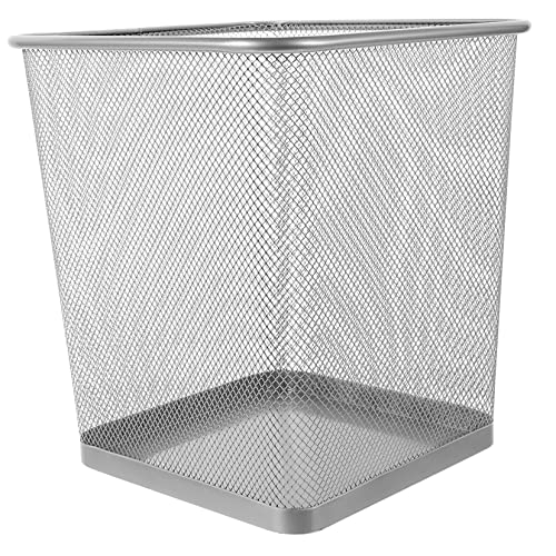 VALICLUD Metallischer Abfallkorb aus Draht Eleganter Kleiner Mülleimer für Büro Bad oder Küche Robuster Offener Papierkorb mit Modernem Mesh Design zur Aufbewahrung von Abfällen und VALICLUD Metallischer Abfallkorb aus Draht Eleganter Kleiner Mülleimer für Büro Bad oder Küche Robuster Offener Papierkorb mit Modernem Mesh Design zur Aufbewahrung von Abfällen und von VALICLUD