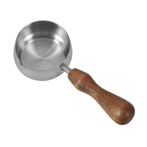 VALICLUD Milchkännchen Edelstahl mit Holzgriff Spezieller Ausguss für Kaffee Milch Sahne und Sirup Vielseitiger Milchbehälter für Espresso Cappuccino Langlebig und Leicht zu Reinigen VALICLUD Milchkännchen Edelstahl mit Holzgriff Spezieller Ausguss für Kaffee Milch Sahne und Sirup Vielseitiger Milchbehälter für Espresso Cappuccino Langlebig und Leicht zu Reinigen von VALICLUD