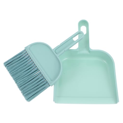 VALICLUD Mini Handfeger und Kehrschaufel Set mit Gummiborsten Kompakt und Tragbar für Haar Staubentfernung Am Schreibtisch Bett und Kleinen Flächen für Schnelle Reinigung von VALICLUD