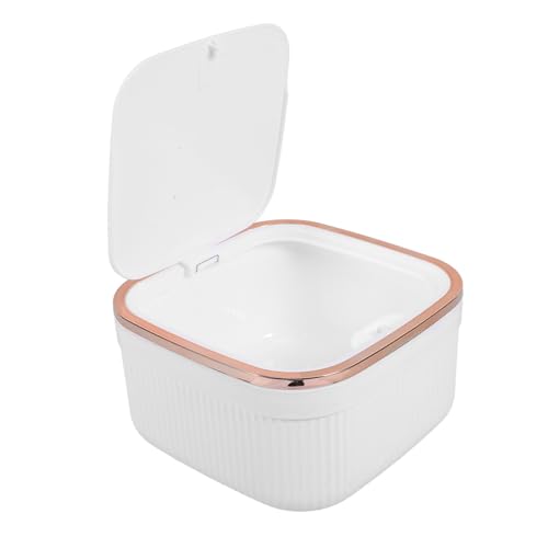 VALICLUD Mini Mülleimer für Schreibtisch Kompakter Abfalleimer mit Deckel für Kleine Räume Leicht und Dekorativ für Küchen und VALICLUD Mini Mülleimer für Schreibtisch Kompakter Abfalleimer mit Deckel für Kleine Räume Leicht und Dekorativ für Küchen und von VALICLUD