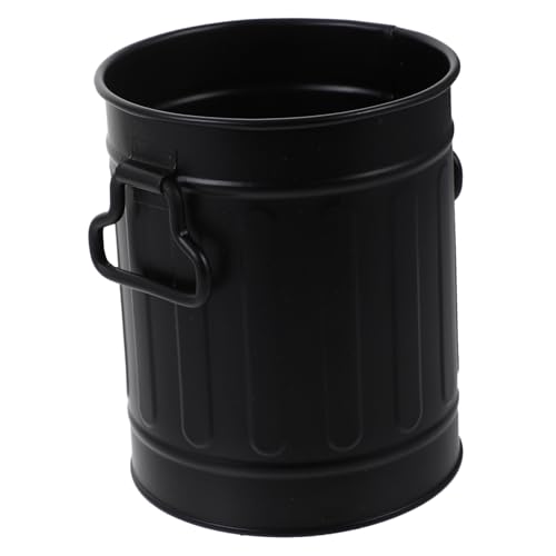 VALICLUD Mini Schreibtisch Mülleimer aus Eisen Multifunktionaler Stifthalter und Kosmetik Pinsel Organizer Praktischer Kleiner Aufbewahrungseimer für Büro Schlafzimmer und Wohnzimmer von VALICLUD