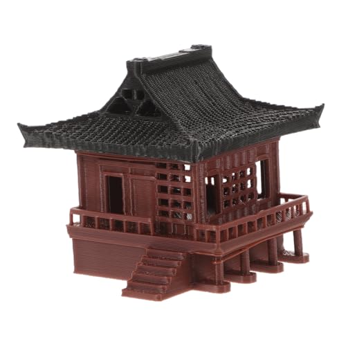 VALICLUD Miniatur Bonsai Pavilion Statue Aquarium Deko Ornament Leichtes Lebensechtes Landschaftsmodell Wetterfest für Fischbecken Garten und Terrarien Detailreiche Oberfläche von VALICLUD