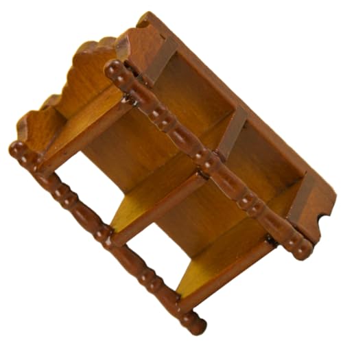 VALICLUD Miniatur Holz Möbel Puppenhaus Regal Praktisches Kleines Bücherregal Dekoratives Mini Haus Möbel Zubehör für Schreibtisch und Zimmer Robustes Vielseitiges Aufbewahrungsregal VALICLUD Miniatur Holz Möbel Puppenhaus Regal Praktisches Kleines Bücherregal Dekoratives Mini Haus Möbel Zubehör für Schreibtisch und Zimmer Robustes Vielseitiges Aufbewahrungsregal von VALICLUD