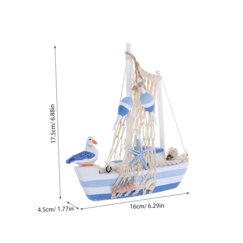 VALICLUD Miniatur Holz Segelboot Modell Mediterranes Design mit Meeresvogel Handgefertigte Schiffsdekoration für Schreibtisch und Büro Nautisches Holzboot Ornament VALICLUD Miniatur Holz Segelboot Modell Mediterranes Design mit Meeresvogel Handgefertigte Schiffsdekoration für Schreibtisch und Büro Nautisches Holzboot Ornament von VALICLUD