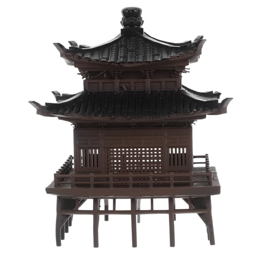 VALICLUD Miniatur Pagoden Garten Statue Asiatischer Zen Stil Pavillon Vielseitiges Desktop Ornament für Aquarium Bonsai und Mikro-landschaften Platzsparend Kompakt Dekorativ für Zuhause und von VALICLUD