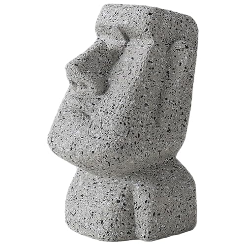VALICLUD Moai Statue Brillenhalter aus Resin Kreativer Brillenständer für Schreibtisch Moderne Deko Geeignet als für Freunde und Familie Vielseitig Einsetzbar und Verarbeitet von VALICLUD
