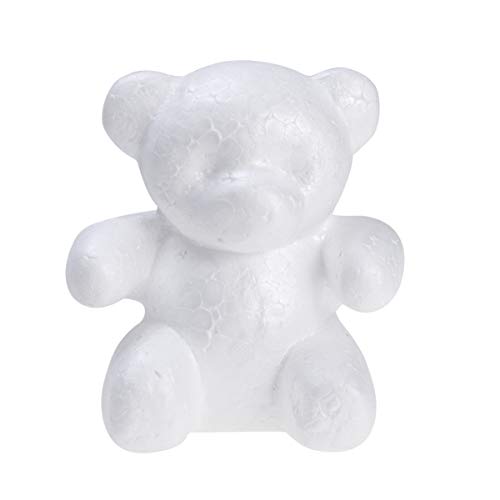 VALICLUD Mini-Geschenke Styroporkegel Bärenform Weißer Bastelschimmel Styroporkugeln Bälle Selber Machen Handgemachte Teddybärform Rosenbären Schimmel Handform Weißer Embryo Kunsthandwerk von VALICLUD