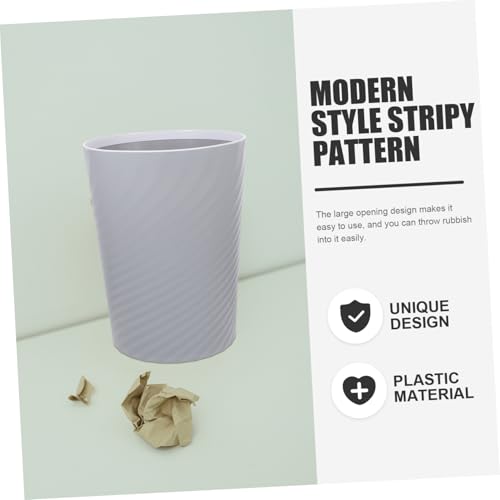 VALICLUD Moderner Großer Abfallbehälter ohne Deckel Robuster Kunststoff mülleimer mit Breiter Öffnung Praktischer Papierkorb für Wohnzimmer Büro und Badezimmer Platzsparend und Leicht zu von VALICLUD