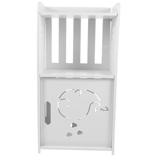 VALICLUD Moderner Nachttisch mit Hohlem Regal Stabiler Beistelltisch für Schlafzimmer Vielseitiger Stauraum Einfache Reinigung Weißes Minimalistisches Design Passend für Wohnzimmer und VALICLUD Moderner Nachttisch mit Hohlem Regal Stabiler Beistelltisch für Schlafzimmer Vielseitiger Stauraum Einfache Reinigung Weißes Minimalistisches Design Passend für Wohnzimmer und von VALICLUD