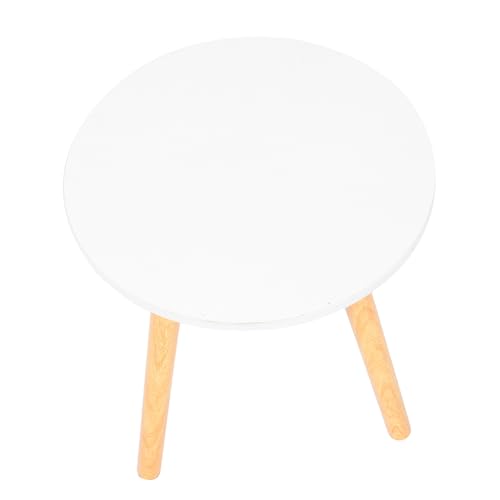 VALICLUD Moderner Runder Beistelltisch aus Strapazierfähigem Material Kompakt und Platzsparend als Sofatisch oder Haushalts Ecktisch für Wohnzimmer Balkon und Schlafzimmer Einfache Montage von VALICLUD