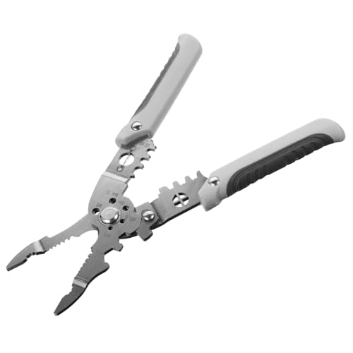VALICLUD Multifunktionaler Elektrischer Kabelschneider und Abisolierzange Ergonomisch Langlebig für Verschiedene Kabeltypen für Elektriker und DIY Projekte Vielseitig Einsetzbar von VALICLUD