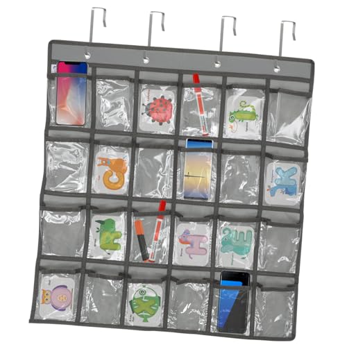 VALICLUD Multifunktionaler Fächer Wand Organizer mit Metallringen Faltbare Aufbewahrungstasche aus Vliesstoff für Handys Taschenrechner und Kleinteile für Klassenzimmer Büro und Zuhause von VALICLUD