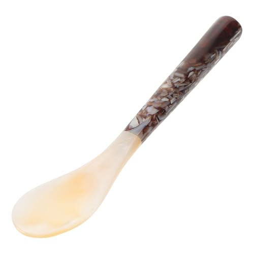 VALICLUD Multifunktionaler Kaviar und Dessertlöffel aus Farbigem Shell Material Eleganter Kaffeerührlöffel für Zuhause Handlich und Langlebig Geeignet als Dinner und Kaffeelöffel von VALICLUD
