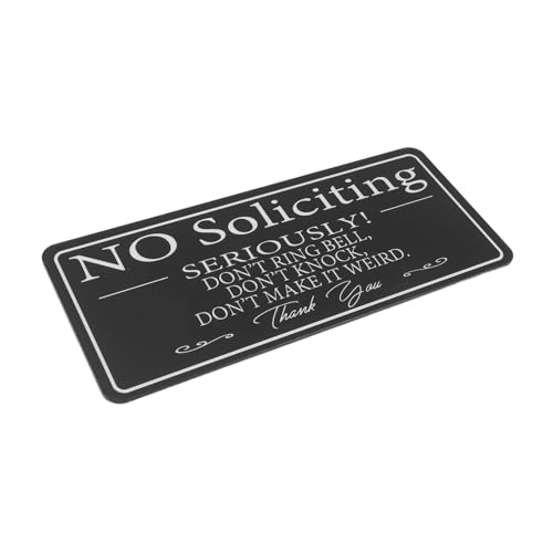 VALICLUD No Soliciting Schild Minimalistische Türplatte aus Robustem Acryl Selbstklebendes Wandschild für Büro und Zuhause Einfache Anbringung ohne Bohren VALICLUD No Soliciting Schild Minimalistische Türplatte aus Robustem Acryl Selbstklebendes Wandschild für Büro und Zuhause Einfache Anbringung ohne Bohren von VALICLUD
