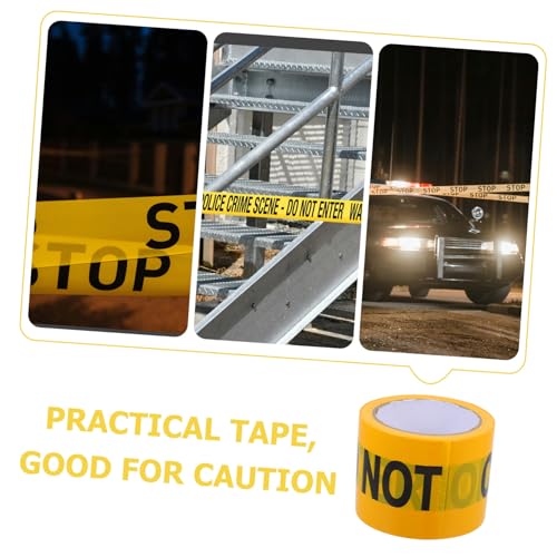 VALICLUD Non adhesive Crime Scene Tape Warnband mit Auffälligem Schriftzug Flexible Sicherheitsabsperrung für Baustellen Gefahrenbereiche Absperrungen Wetterfest Langlebig von VALICLUD