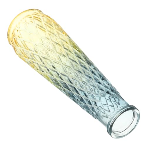 VALICLUD Nordische Glasvase mit Reliefmuster Dekorative Vase in Transparenter Farbauswahl Elegantes Design für Wohnzimmer Esstisch und Moderne Heimdekoration von VALICLUD