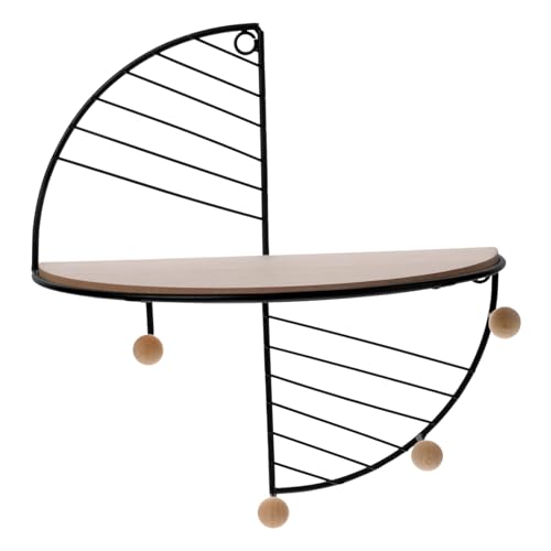 VALICLUD Nordisches Wandregal mit Mehreren Haken Praktischer Holz Ablagehalter Platzsparendes Wandaufbewahrungsregal für Bad Schlafzimmer Küche Vielseitiger Dekorativer Organizer VALICLUD Nordisches Wandregal mit Mehreren Haken Praktischer Holz Ablagehalter Platzsparendes Wandaufbewahrungsregal für Bad Schlafzimmer Küche Vielseitiger Dekorativer Organizer von VALICLUD